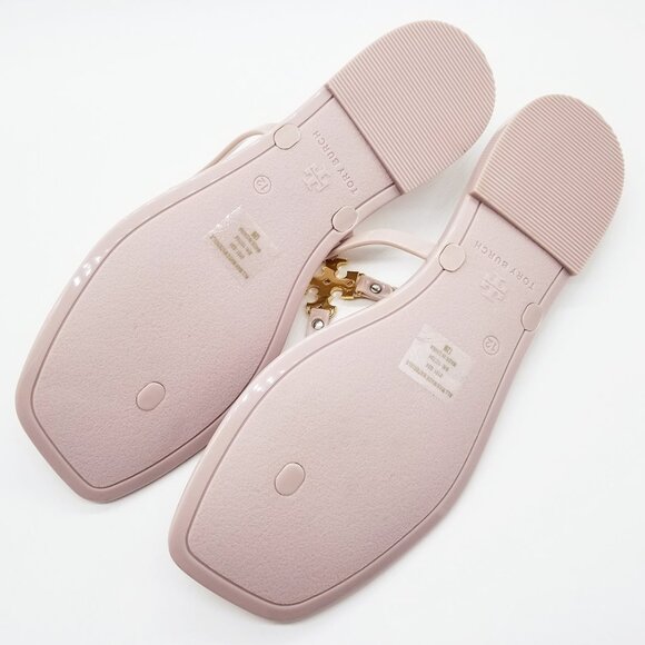 NEW Tory Burch Women's 12 Roxanne Jelly Sandals Meadowsweet/Gold Pink $128 Thong - Picture 10 of 16